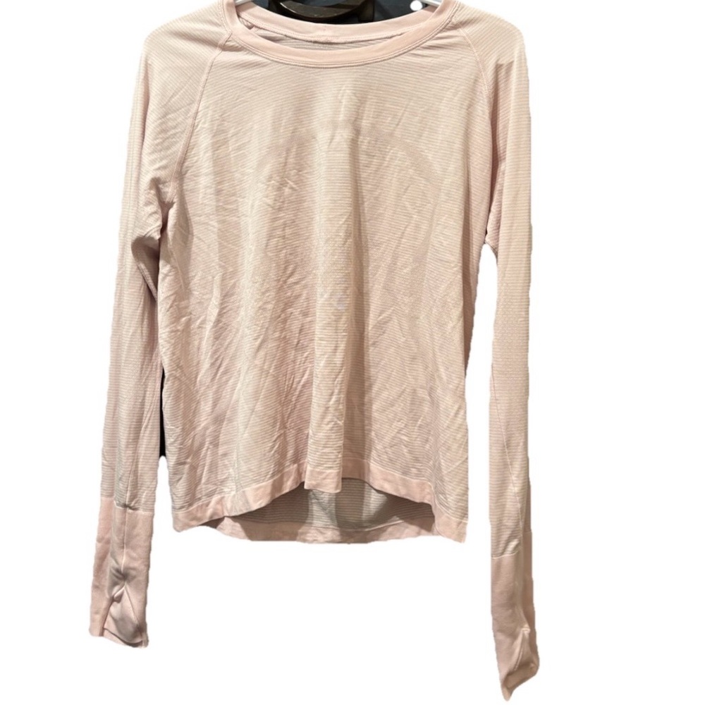 Lululemon Athletica Swiftly Tech Light Pink Long Sleeve Size 14